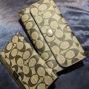 Coach wallet & checkbook wallet